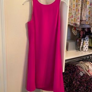 Gorgeous hot pink crepe tunic dress